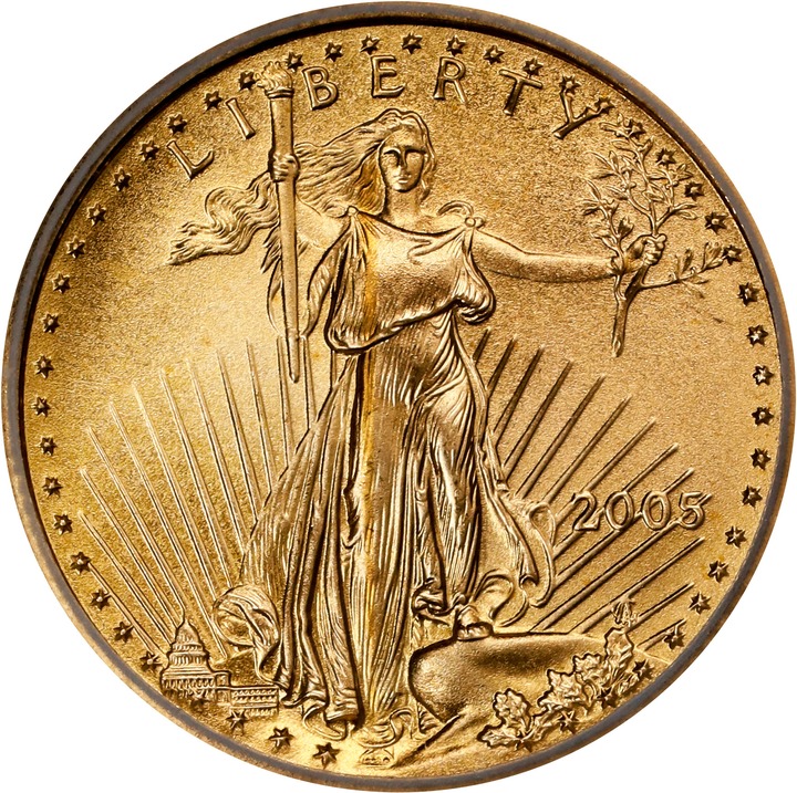 Image for 2005 $5  Gold Eagle MS70