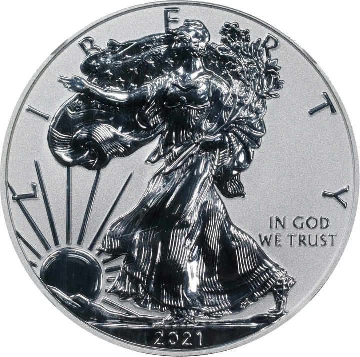 2021-W $1  Silver Eagle, Reverse Proof, Type 1 PR70 CAC thumbnail 19