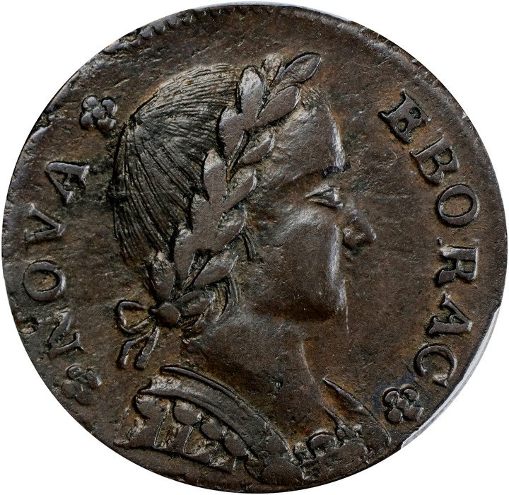 1787 Copper Nova Eborac, Seated Left MS BN AU53 BN thumbnail 7