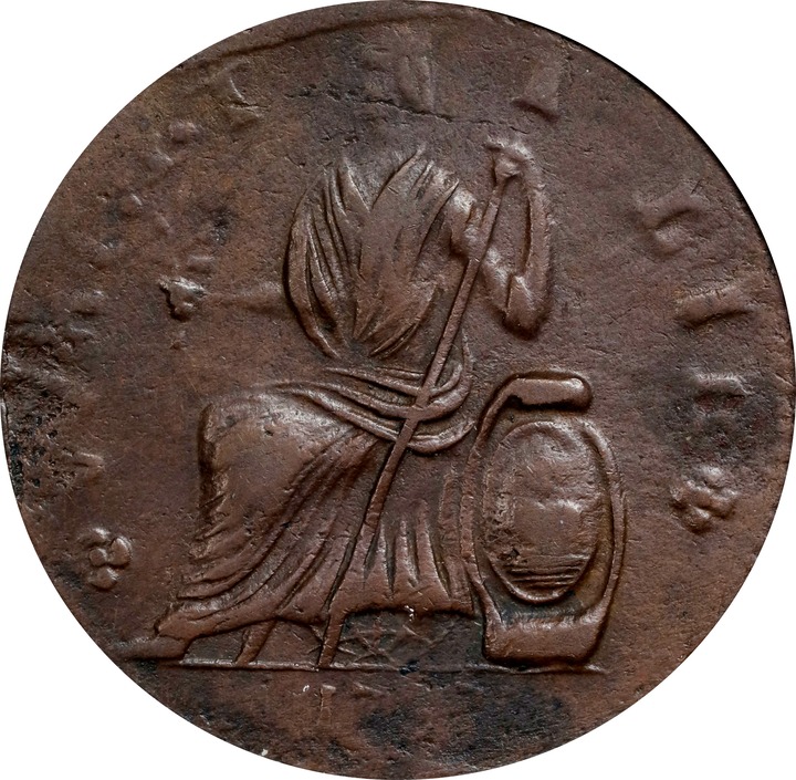 1787 Copper Nova Eborac, Seated Left MS BN AU53 BN thumbnail 10