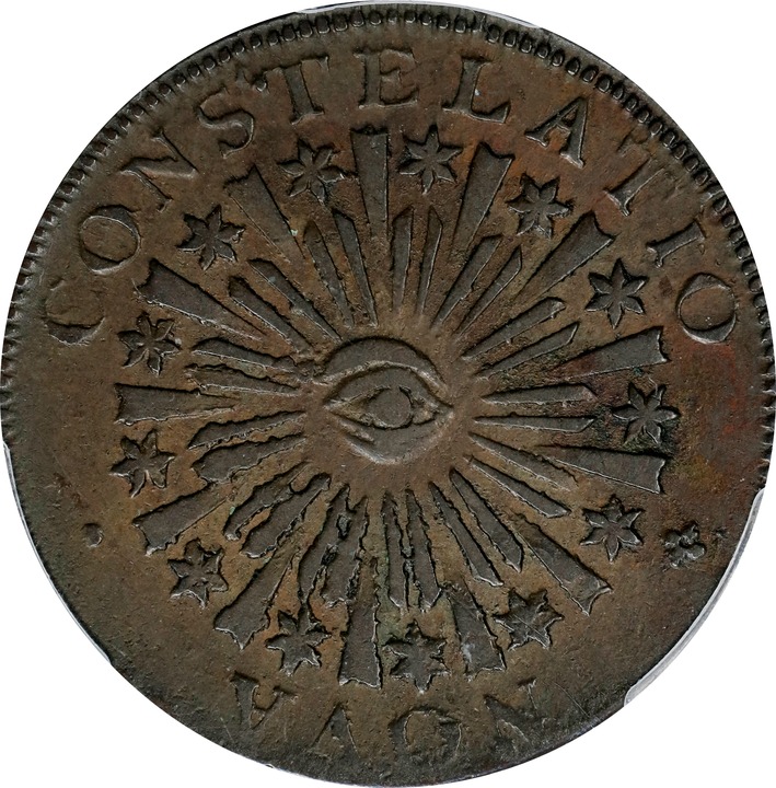 1785 Copper Nova Constellatio, Blunt Rays MS BN thumbnail 2