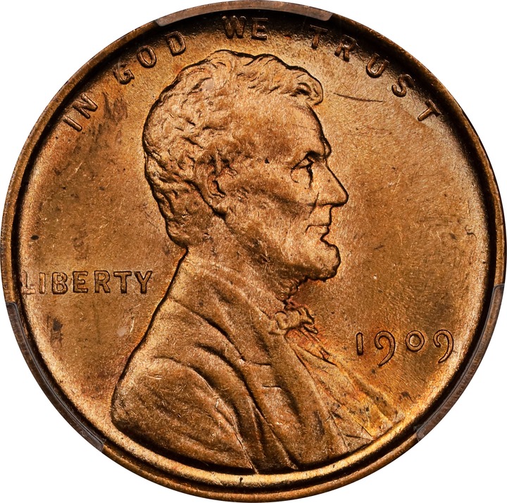 1909 1c Lincoln MS RD MS64 RD CAC thumbnail 5