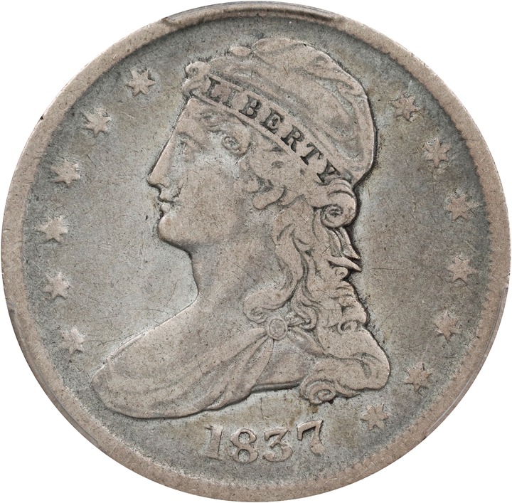Capped Bust Half Dollar 50c Reeded Edge, 1836-1839 [Type] G4 thumbnail 11