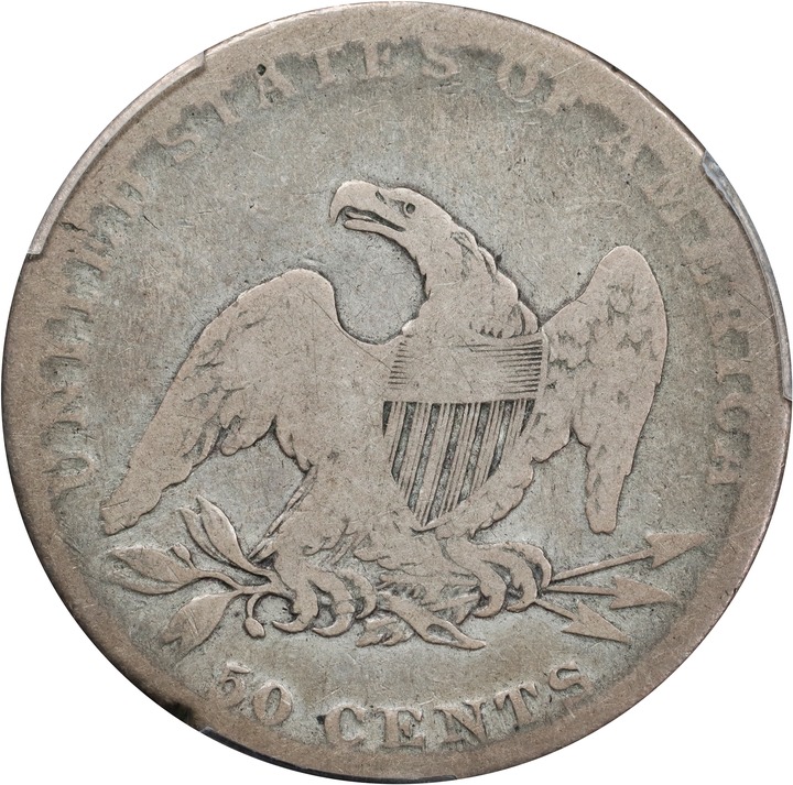 Capped Bust Half Dollar 50c Reeded Edge, 1836-1839 [Type] G4 thumbnail 12