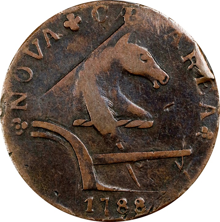 1788 Copper New Jersey, Running Fox Before Legend MS BN thumbnail 5