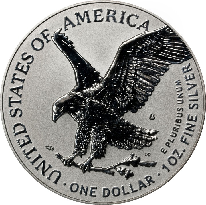 2021-S $1  Silver Eagle, Reverse Proof, Type 2 PR66 CAC thumbnail 18