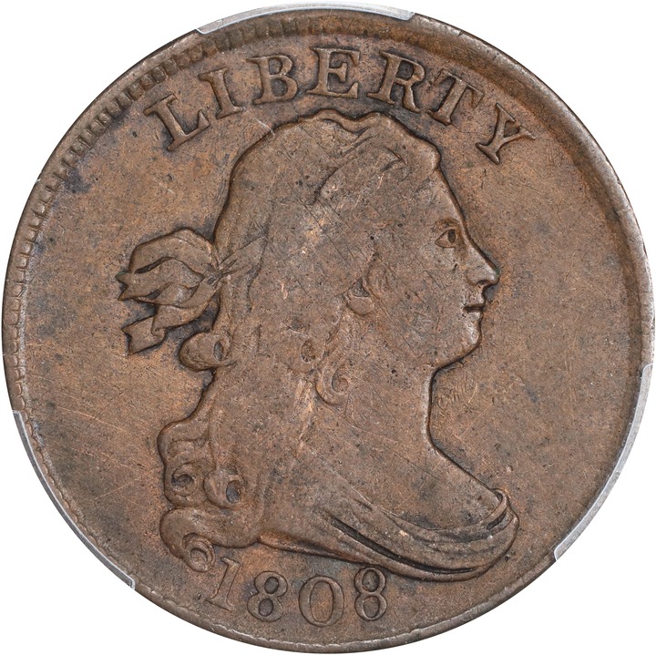Image for 1808 1/2c MS BN VF30 BN CAC
