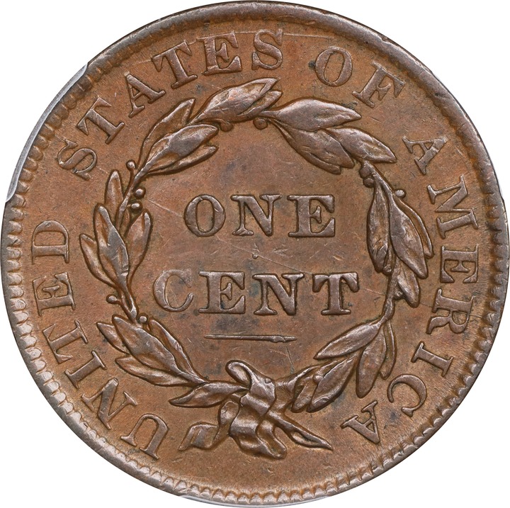 1836 1c MS BN AU53 BN CAC thumbnail 2