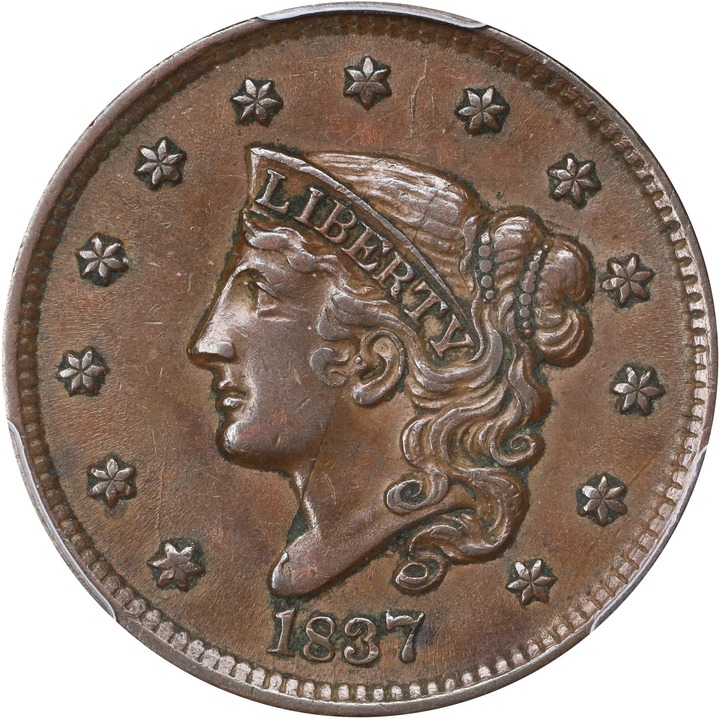 Image for 1837 1c Head of 1838 MS BN AU55 BN