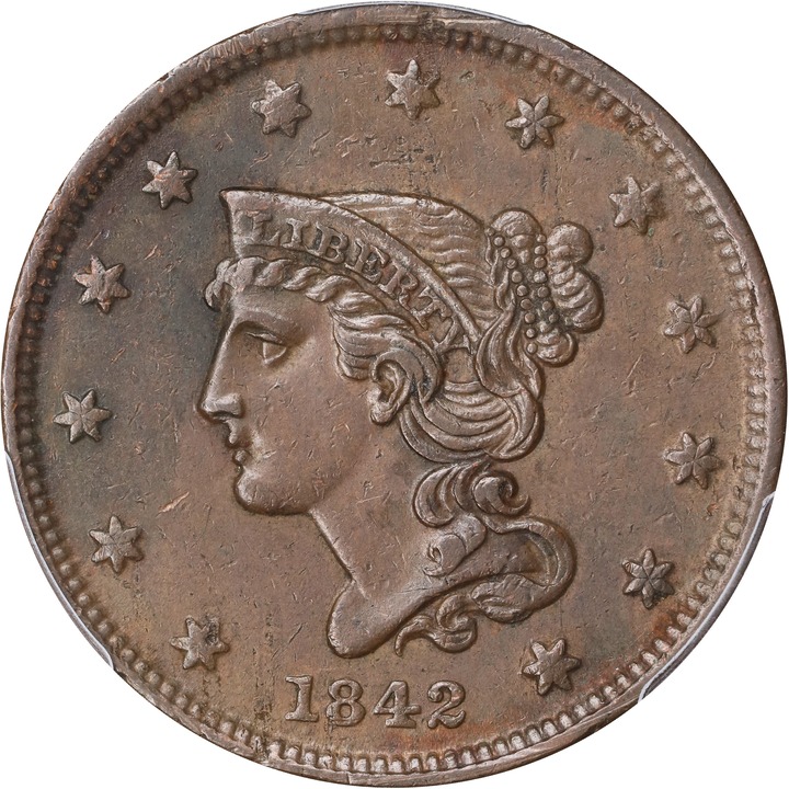 1842 1c Small Date MS BN thumbnail 3