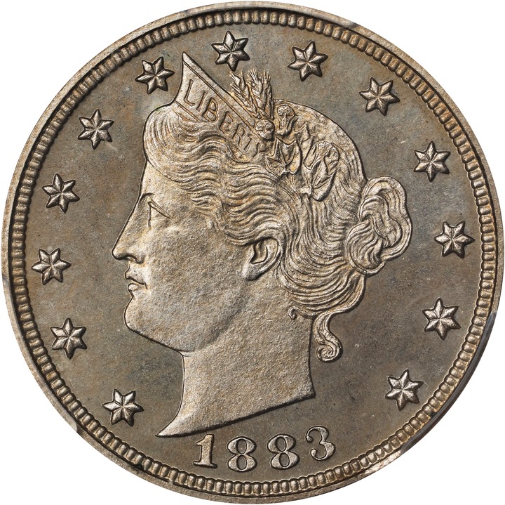1883 5c No Cents PR65 CAC thumbnail 5