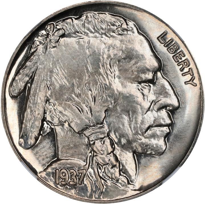 Image for Buffalo Nickel 5c Brilliant Finish, 1936-1937 [Type] PR62