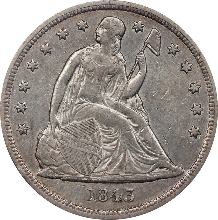 1843 $1 MS60 thumbnail 20