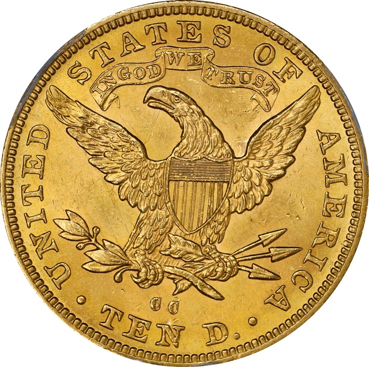 1891-CC $10 VG10 CAC thumbnail 2