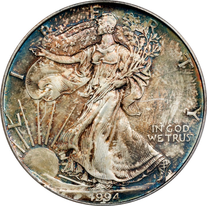 1994 $1  Silver Eagle MS68 thumbnail 5