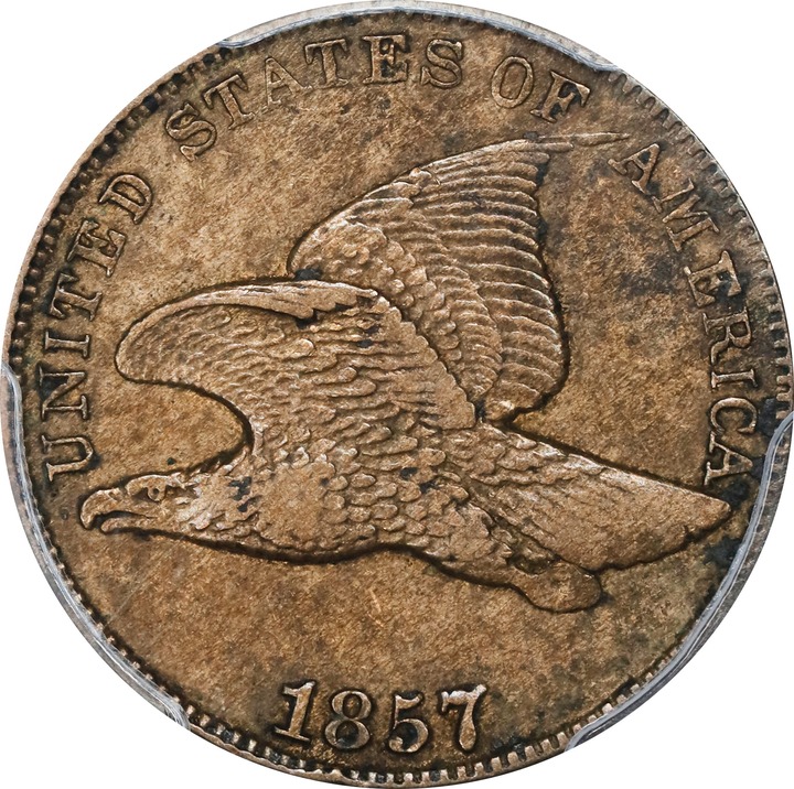 1857 1c Flying Eagle, Obverse of 1856, FS-401b, S-2 MS thumbnail 10
