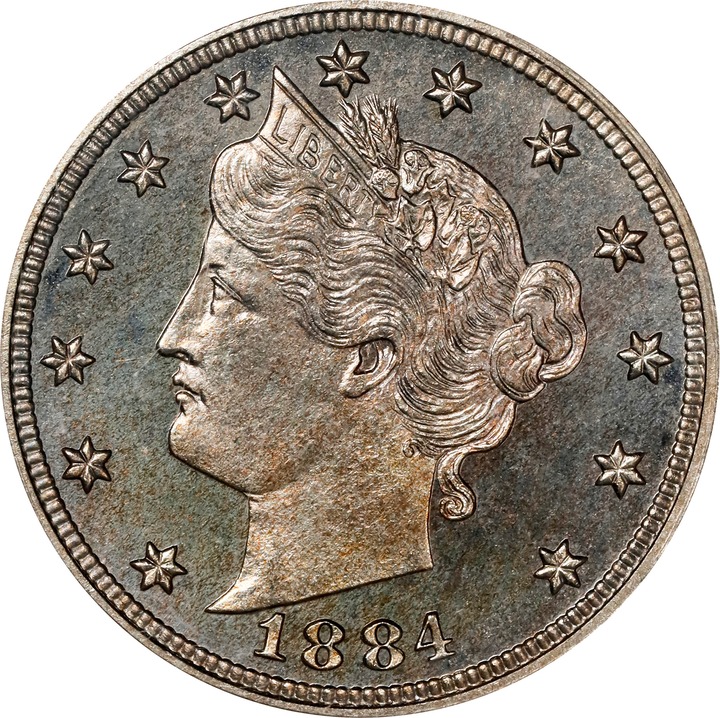 1884 5c PR66 thumbnail 3