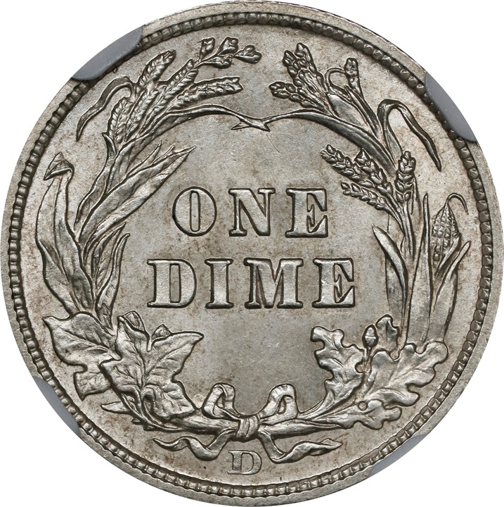 1908-D 10c MS63 thumbnail 2