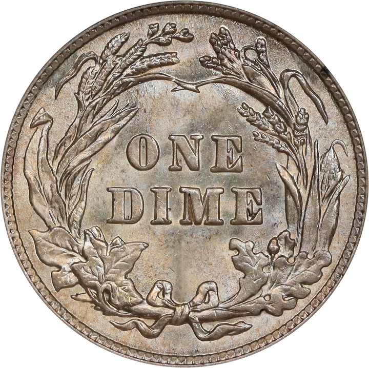 1916 10c Barber MS63 thumbnail 4