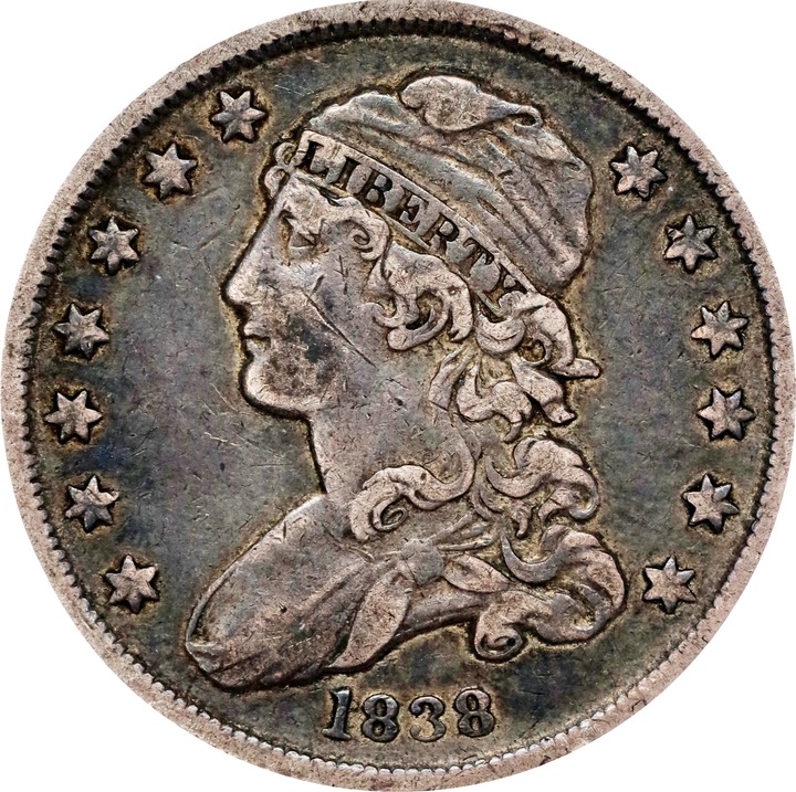 Image for 1838 25c Capped Bust VF25