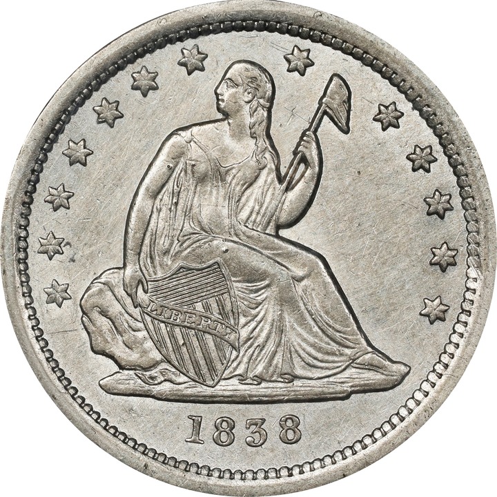 1838 25c No Drapery MS thumbnail 11
