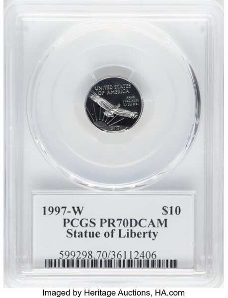 1997-W $10  Platinum Eagle PR DCAM PR70 DCAM thumbnail 5