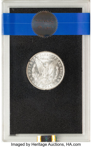 1880-CC $1  GSA Hoard, Hard package MS65 CAC thumbnail 2