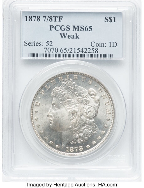 1878 7/8TF $1  Weak, 7/4, Doubled Legs, VAM-33 MS65 thumbnail 5