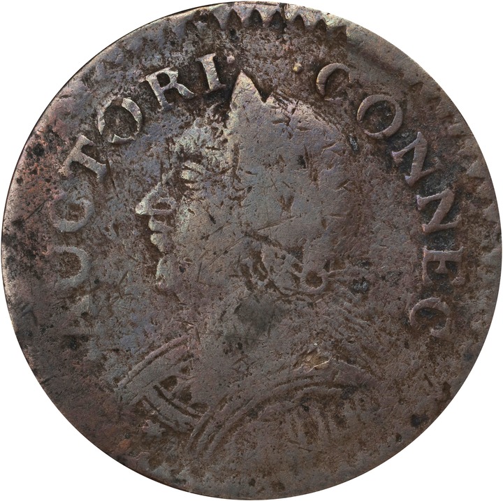 Image for 1787 Copper Connecticut, Mailed Bust Left, Laughing MS BN VG10 BN