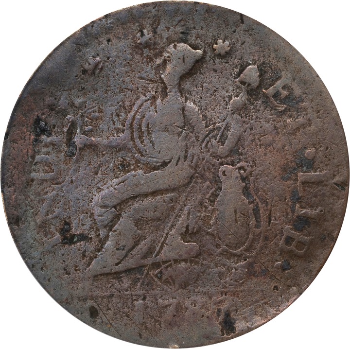 1787 Copper Connecticut, Mailed Bust Left, Laughing MS BN VG8 BN thumbnail 2