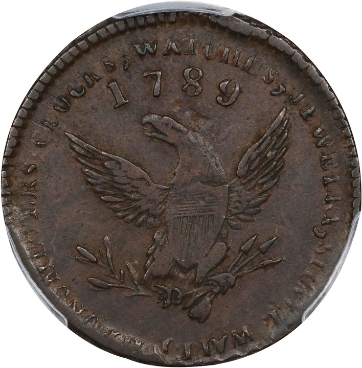 "1789" Token Mott, Thin Engrailed Edge MS thumbnail 2