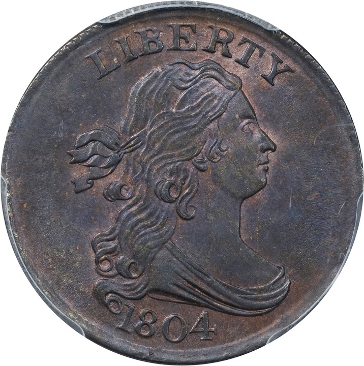 Image for 1804 1/2c Crosslet 4, Stems MS BN MS65 BN