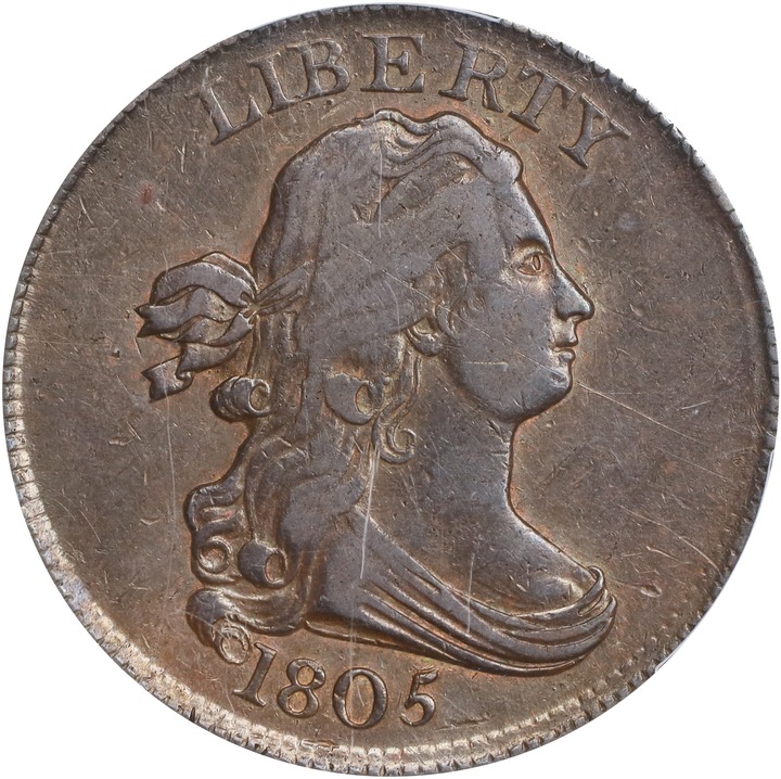 1805 1/2c Small 5, No Stems MS BN thumbnail 3