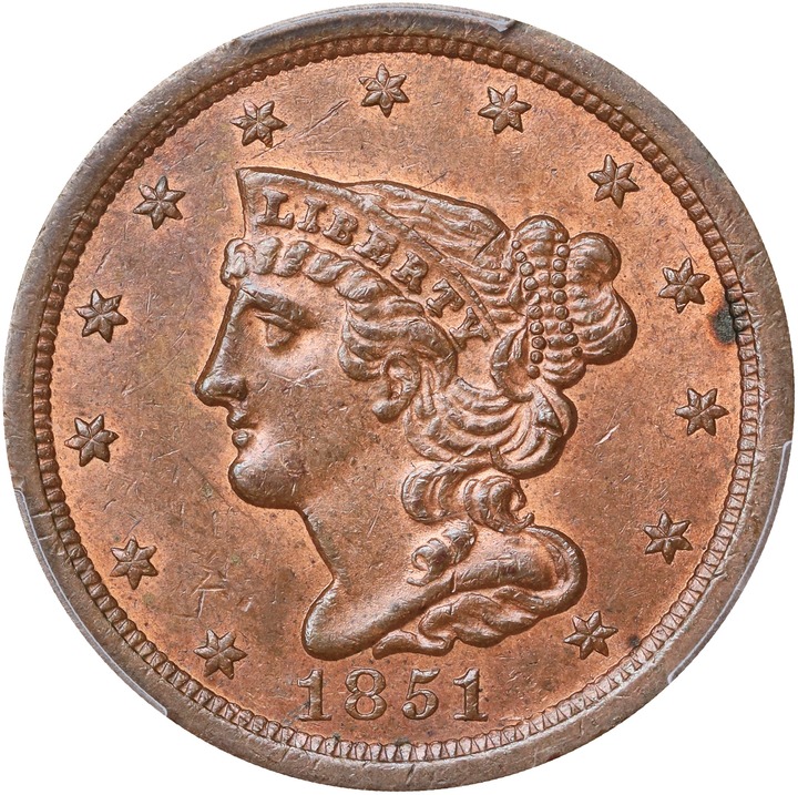 1851 1/2c MS RB thumbnail 3