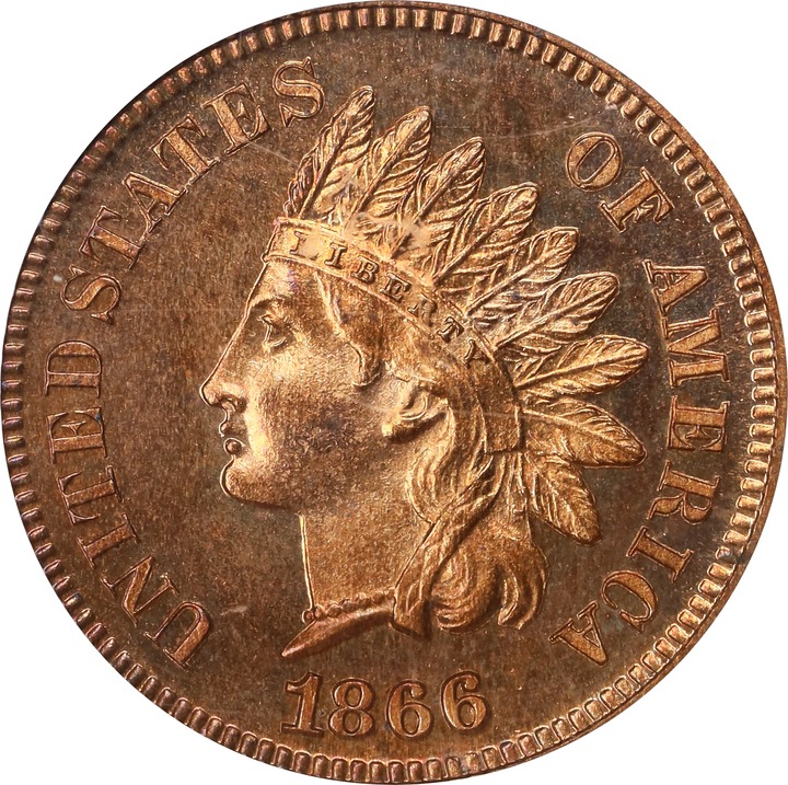 1866 1c PR RD PR65 RD CAC thumbnail 2