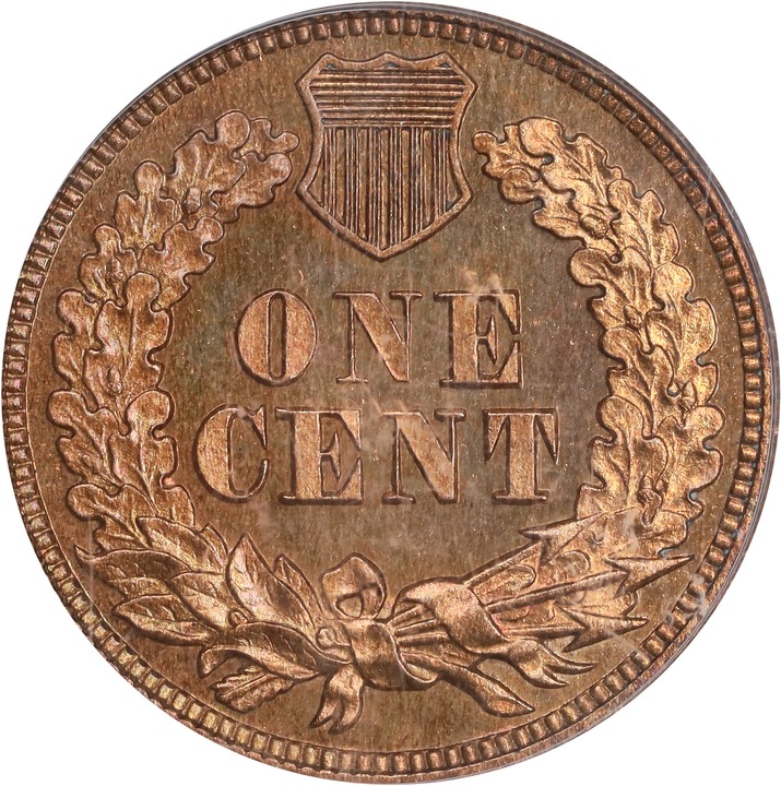1866 1c PR RD PR65 RD CAC thumbnail 3