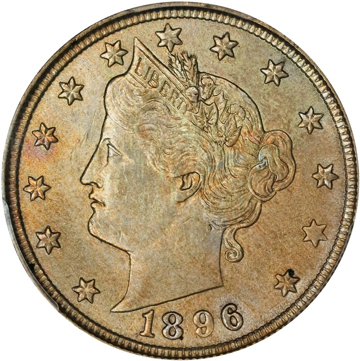 1896 5c MS64 thumbnail 3