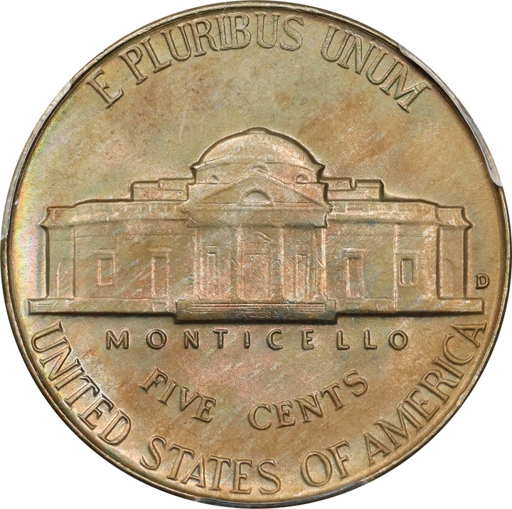 1947-D 5c MS66 thumbnail 2