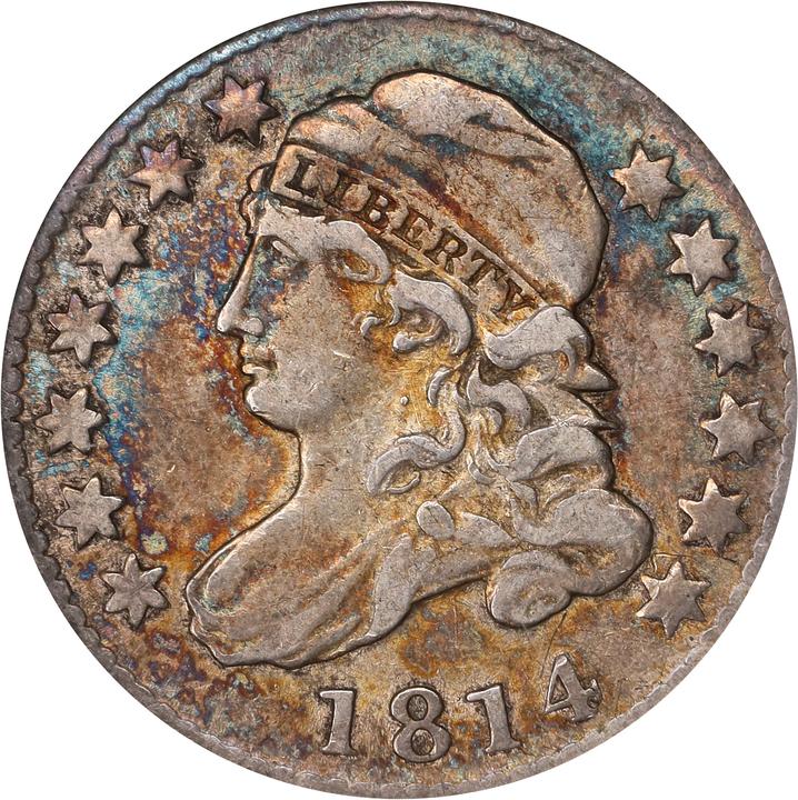 1814 10c Large Date AU50 thumbnail 13