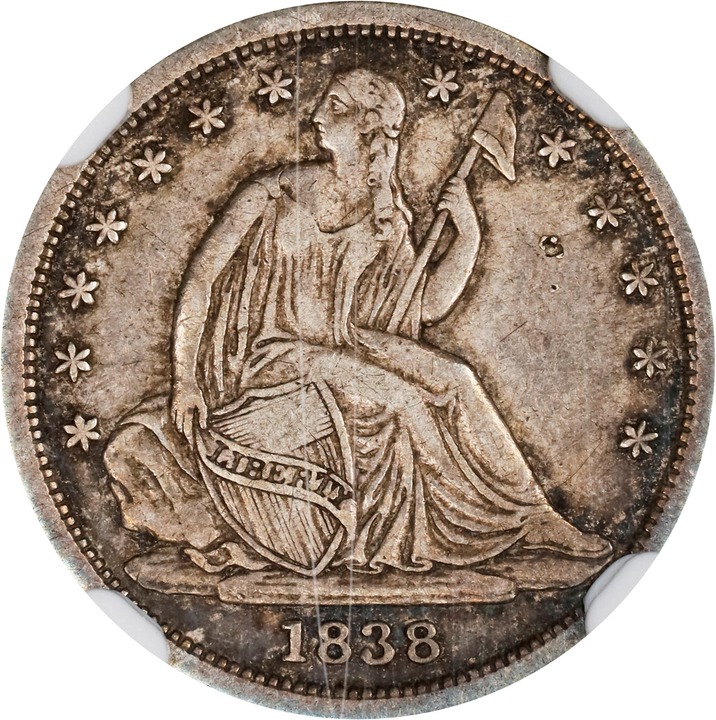 1838 10c No Drapery, Large Stars MS thumbnail 16