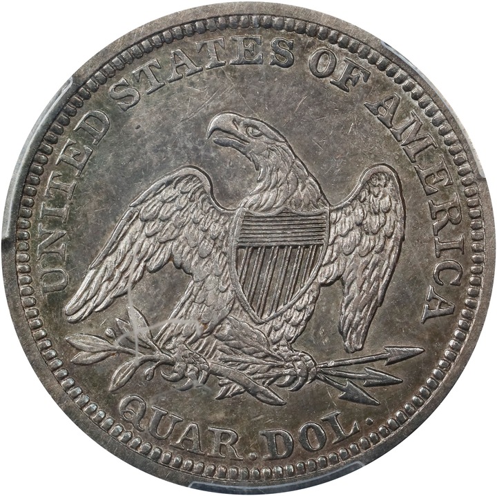 1840 25c Drapery XF45 CAC thumbnail 21