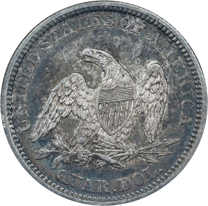 1864 25c AU58 thumbnail 2