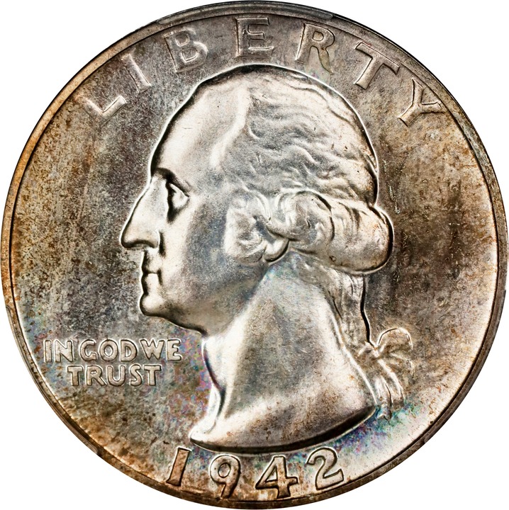 1942 25c PR64 CAC thumbnail 3