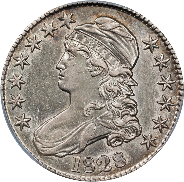 1828 50c Curl Base 2, No Knob VF30 CAC thumbnail 5
