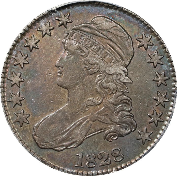 1828 50c Square Base 2, Small 8s, Large Letters MS thumbnail 12