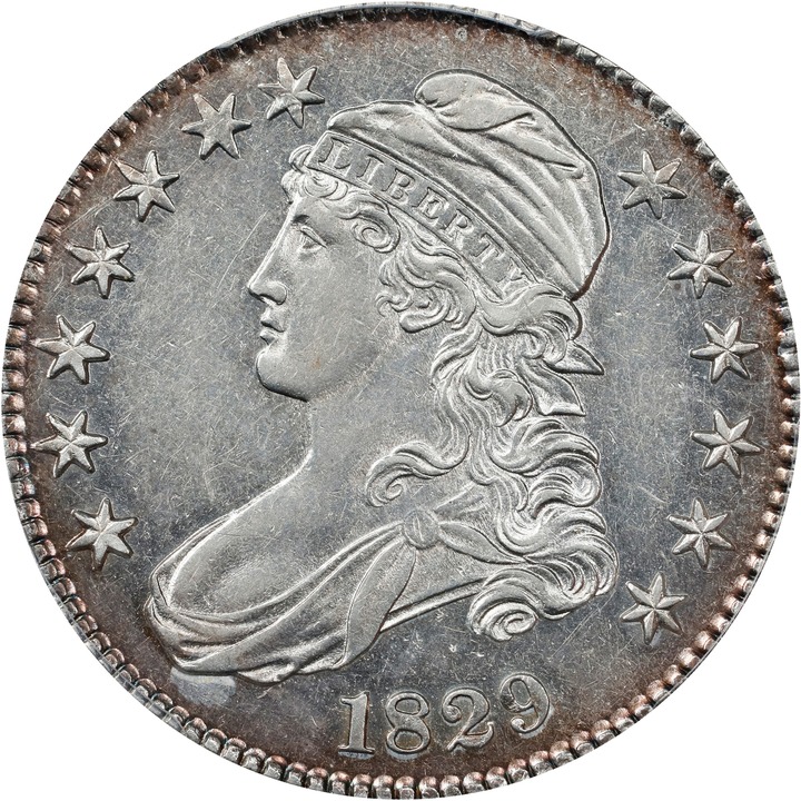 1829 50c Small Letters AU50 CAC thumbnail 15