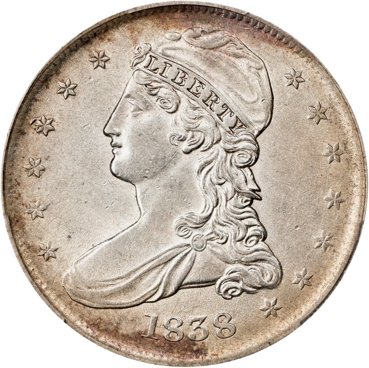 1838 50c Reeded Edge AU50 CAC thumbnail 19