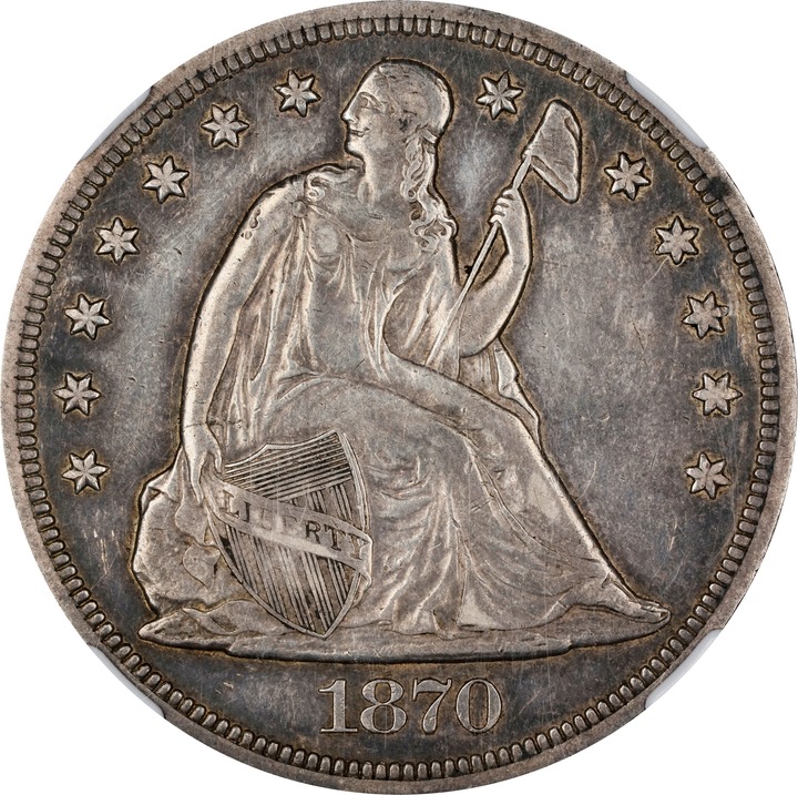 Image for 1870-CC $1 XF45 CAC