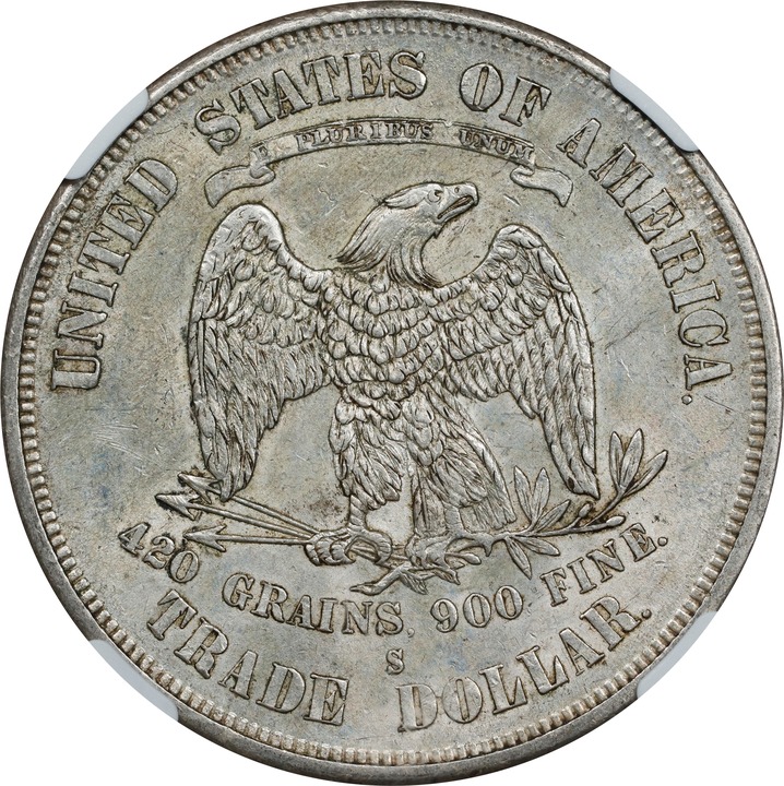1874-S Trade$ MS62 CAC thumbnail 4