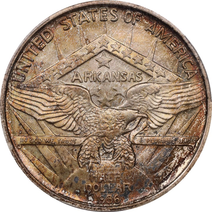 1936-D 50c Arkansas MS68 CAC thumbnail 14
